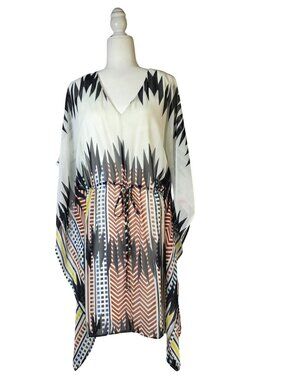 Vince Camuto Tie Diffused pattern dress